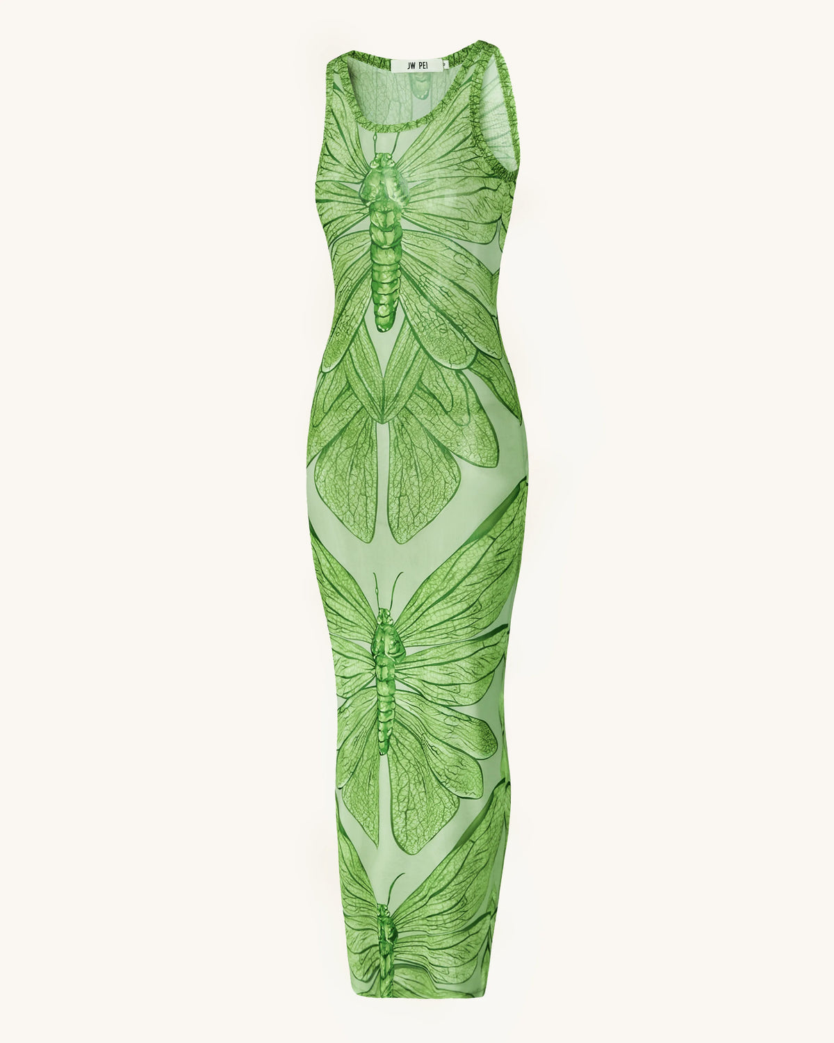 Dragonfly Axis Tank Mesh Dress - Green