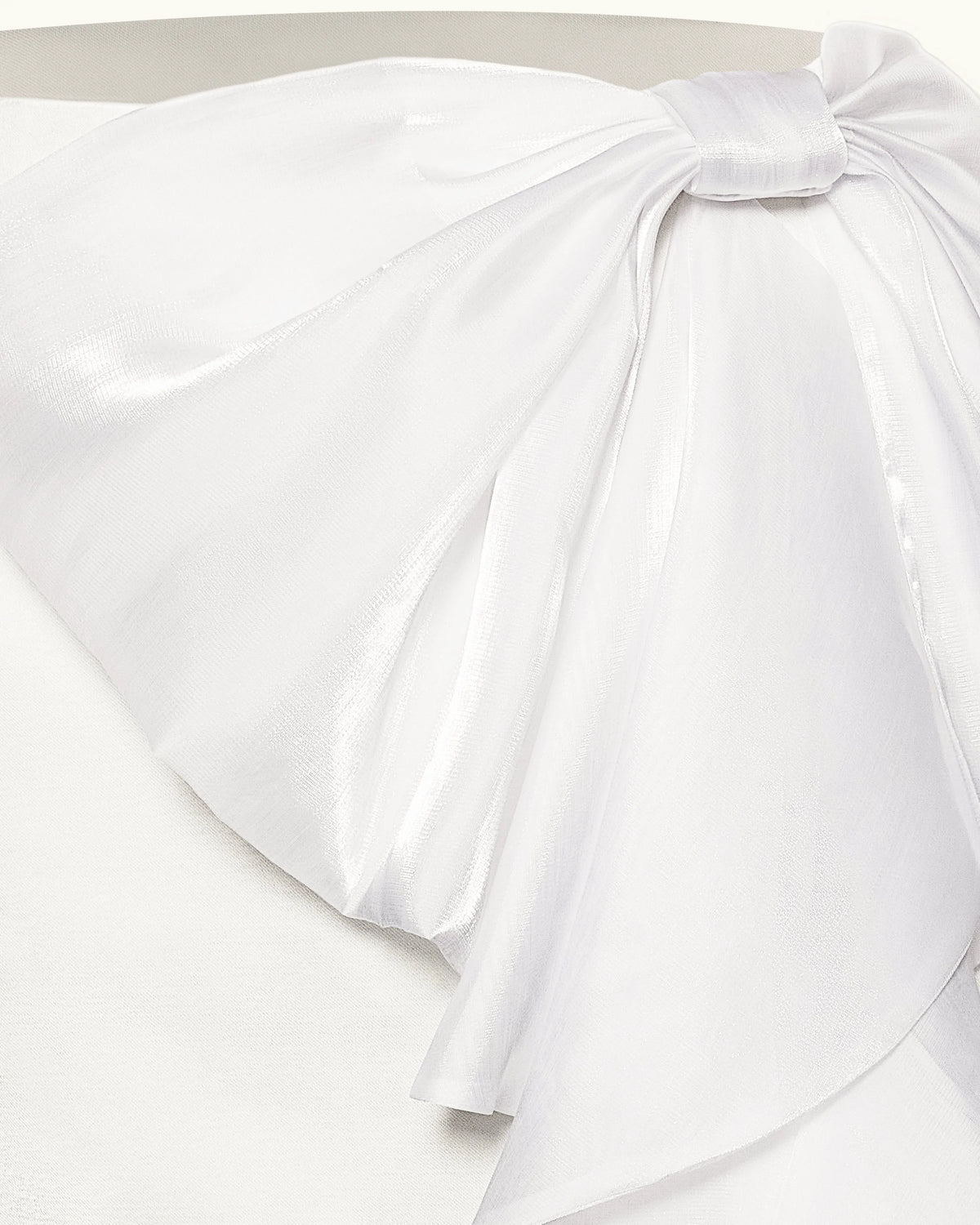 Cascading Bow Mini Skirt - White