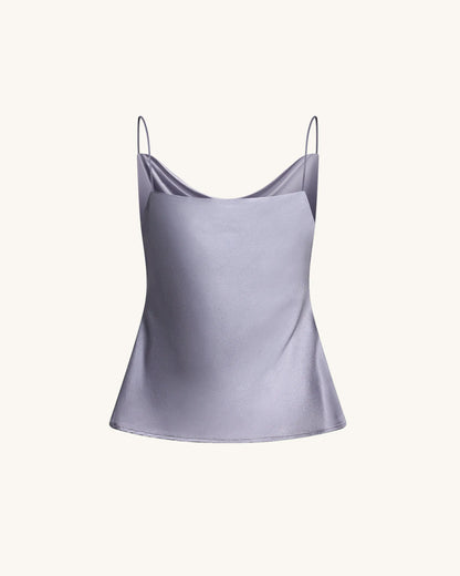 Liquid Satin Cowl Camisole - Silver
