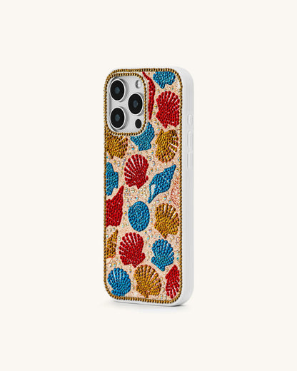 Seashell Pattern Phone Case - Multicolor Gold