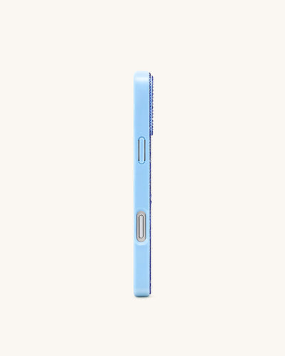 Holiday Wreath Bling Phone Case - Light Blue