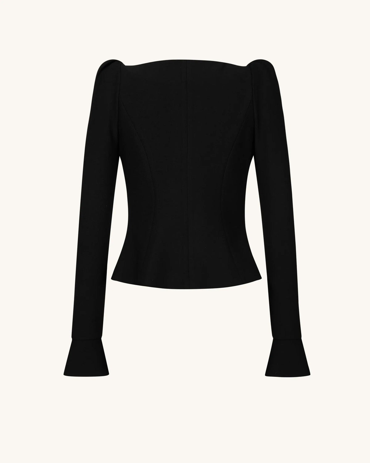 Olivia Puff Shoulder Blazer - Black