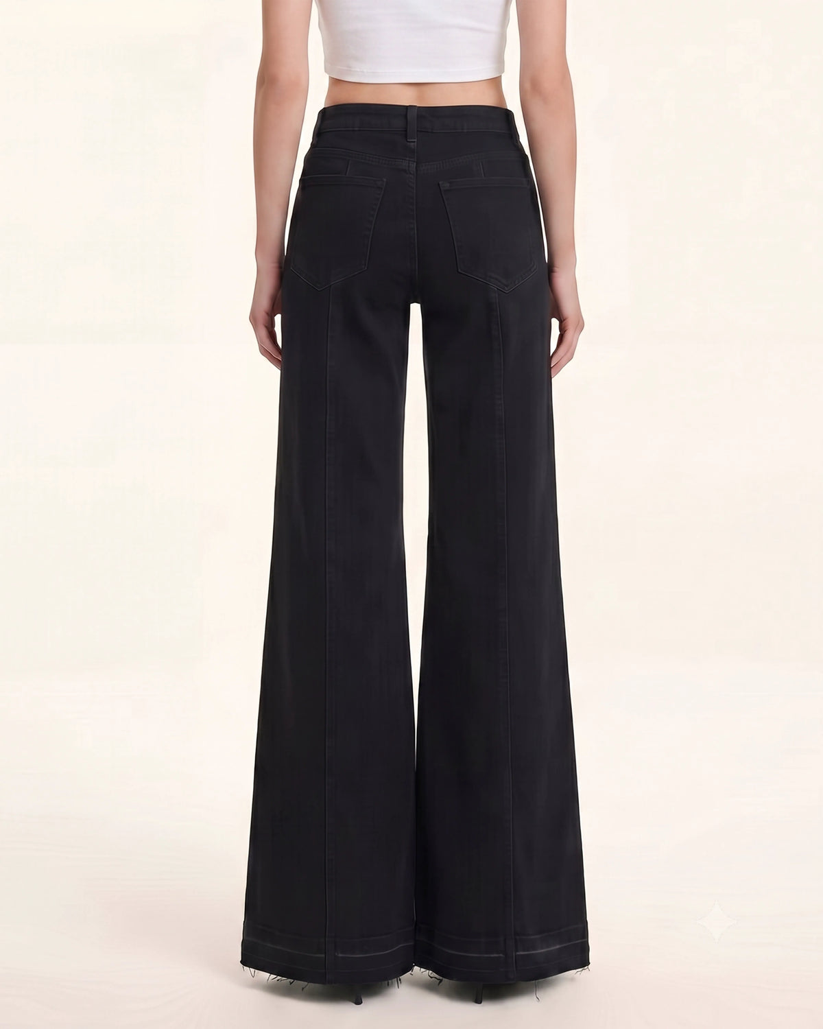 The Rebel Pink Ribbon Split Fray Jeans  - Black