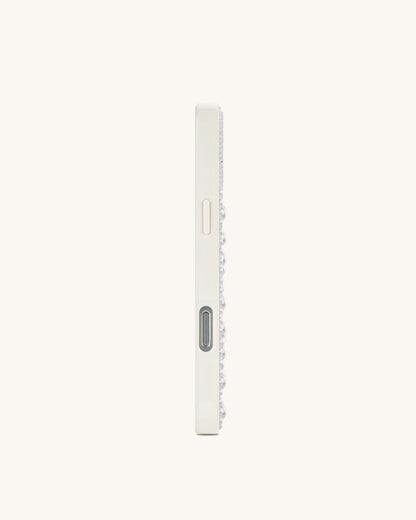 Pearl Orchid Floral Phone Case - White