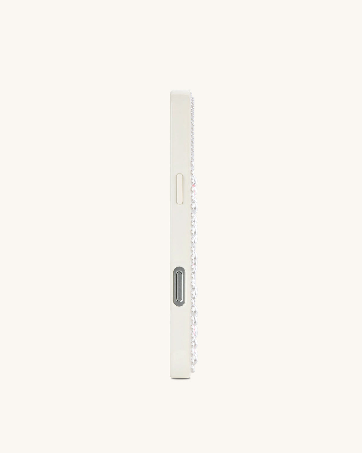 Pearl Star Embellished Phone Case - White