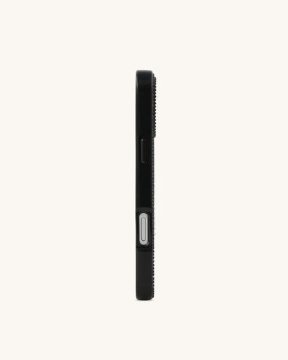Shark Mouth Pearl Phone Case - Black